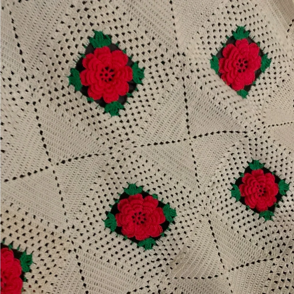 Floral Crochet Furniture Cover